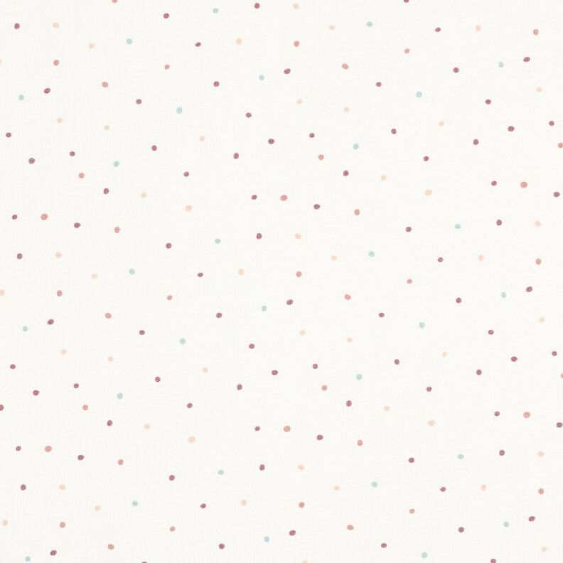 Katoenjersey kleurrijke stippen – ecru,  image number 1