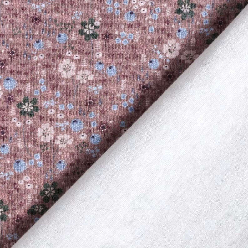 Katoenjersey Bosbloemenweide Digitaal printen – donker oudroze,  image number 4