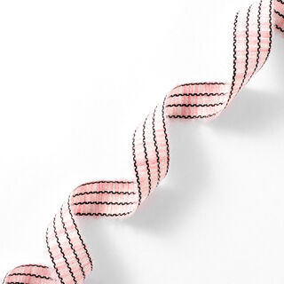 Webband Melange strepen [27 mm] – roze/zwart, 