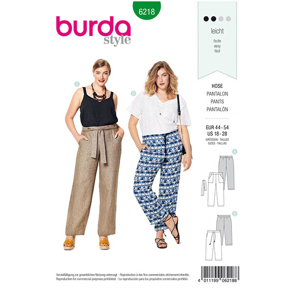 Broek, Burda 6218 | 44 - 54, image number 1
