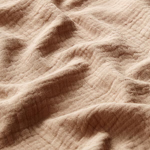 GOTS Mousseline/dubbel gehaakte stoffen | Tula – beige, image number 3