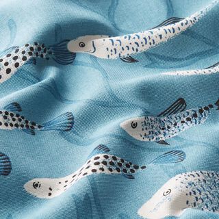 Decostof half panama vis – blauwgrijs, 