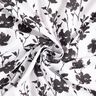 Viscosestof abstracte bloemenprint – wit/zwart,  thumbnail number 3