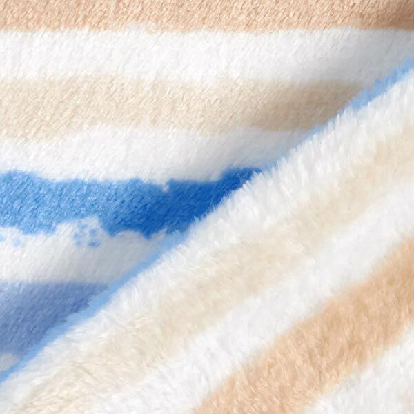 Gezellige fleece onregelmatige strepen – wit/blauw,  image number 4