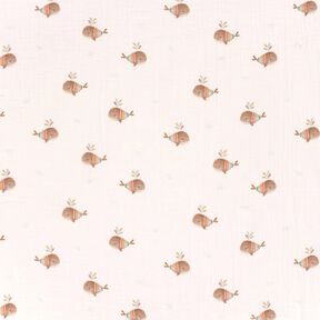 Mousseline/dubbel gehaakte stoffen gestreepte walvis Digitaal printen – ivoor,  Mousseline/dubbel gehaakte stoffen gestreepte walvis Digitaal printen – ivoor,