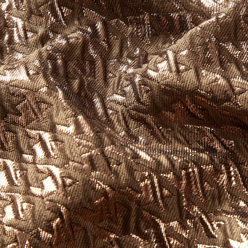 Cloqué Glitter pied-de-poule – middelbruin, image number 2