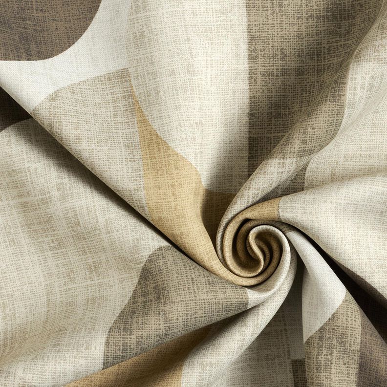 Verduisteringsstof abstracte bogen – kaki/licht taupe, image number 3