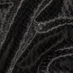 Imitatieleer gevlochten | Katia Fabrics – zwart, 