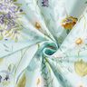 Katoenen stof Popeline Wilde bloemen – licht mint/lavendel,  thumbnail number 3