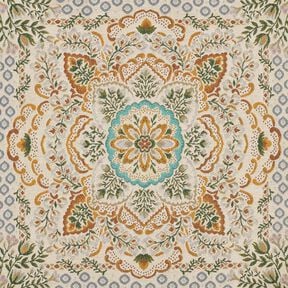 Decopaneel Gobelin grote mandala – mosterd/lichtbeige, 