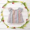 Mousseline/dubbel gehaakte stoffen garengeverfde strepen | Poppy Fabrics – ecru/kleurenmix,  thumbnail number 6