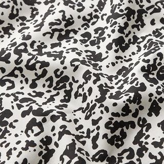 Katoenpopeline luipaardpatroon | Fibre Mood – ecru/zwart, 