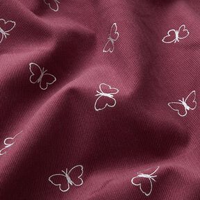 Babyrib glittervlinders – bordeauxrood, 