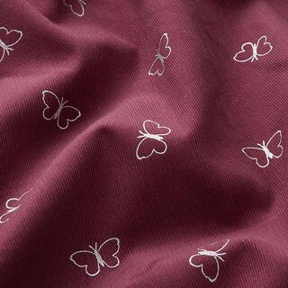 Babyrib glittervlinders – bordeauxrood, 