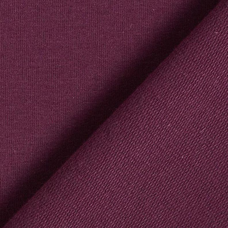 GOTS French Terry sommersweat | Tula – aubergine,  image number 3