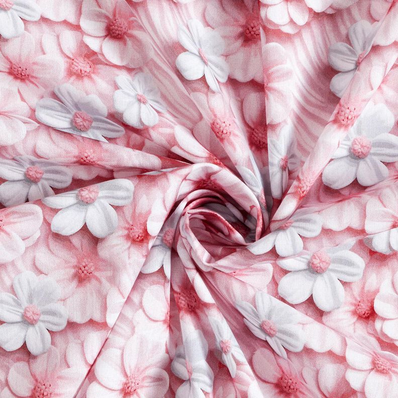 Katoenpopeline Suikerbloemen Digitaal printen – licht oudroze,  image number 3