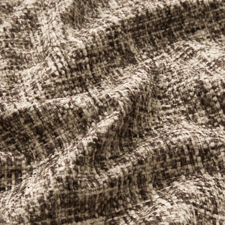 Bekledingsstof reliëf velours – donkerbruin,  image number 2