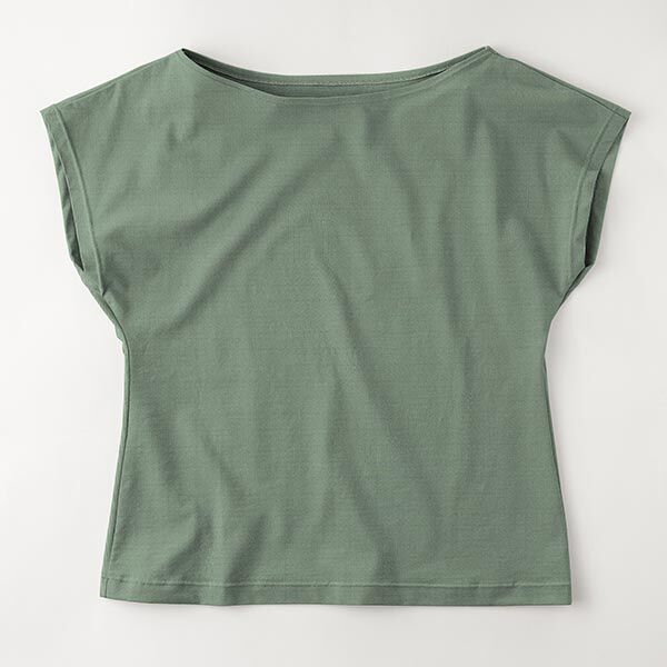 Katoenjersey medium effen – olijf, image number 8