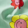 Gecoate katoen vrolijke bloemen | Poppy Fabrics – mint/citroengeel,  thumbnail number 3