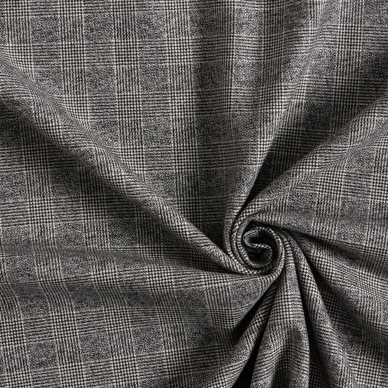 Broekenstretch glencheck – zwart/wit,  image number 3