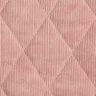 Doorgestikte stof Corduroy met bonten ruiten – oudroze,  thumbnail number 1