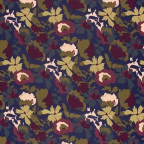 Romaniet jersey Bloemenveld – marineblauw/merlot, 