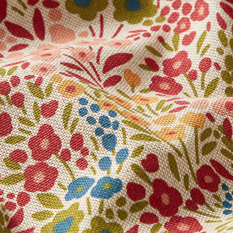Decostof Half panama geschilderde bloemen – anemoon, image number 2