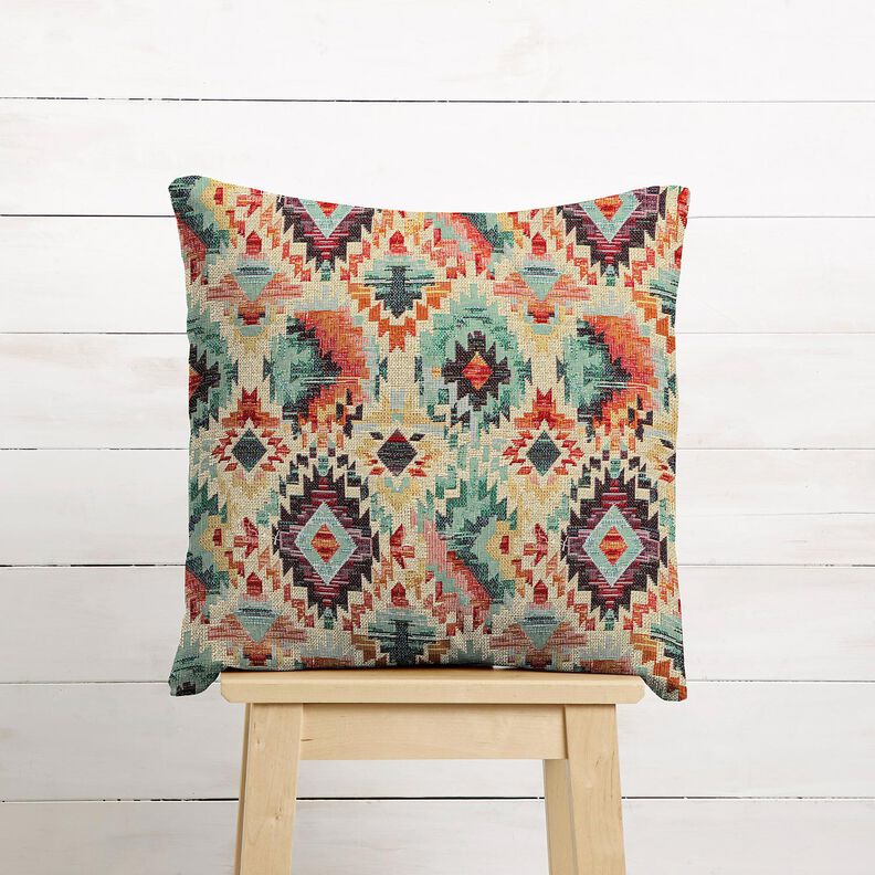 Decostof Gobelin Vintage-etno &ndash; lichtbeige/salie,  image number 6