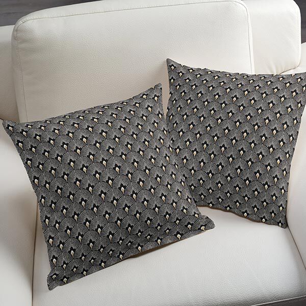Decostof jacquard vakken – zwart, image number 6