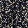 Katoenen stof Batik cirkels – zwart blauw/zand,  thumbnail number 3