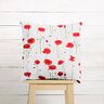 Decostof Half panama klaprozen – wit/rood,  thumbnail number 7