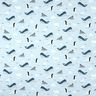 Decostof Half panama Dieren in ijs – babyblauw/wit,  thumbnail number 1