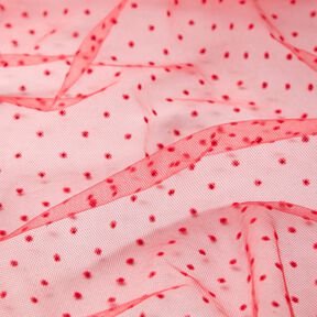 Tule Fluwelen stippen – rood, 
