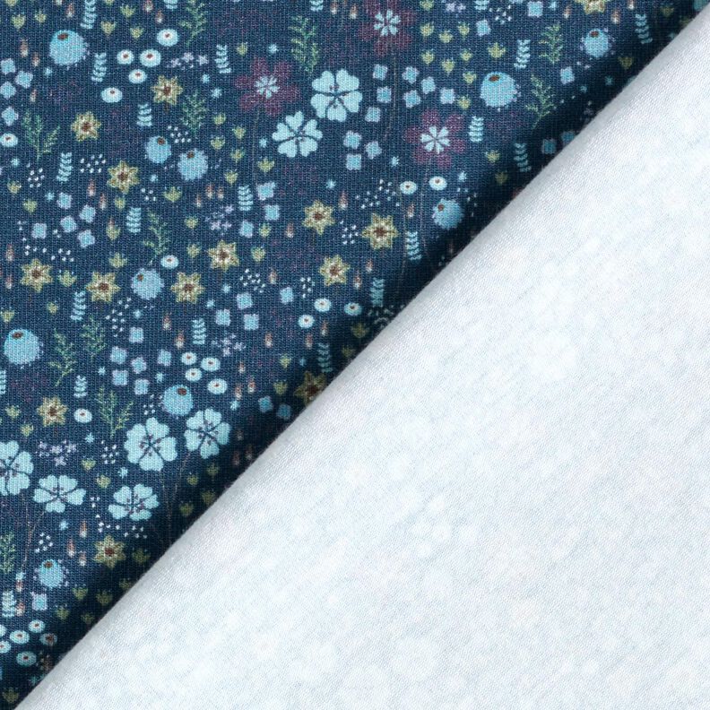 Katoenjersey Bosbloemenweide Digitaal printen – nachtblauw,  image number 4