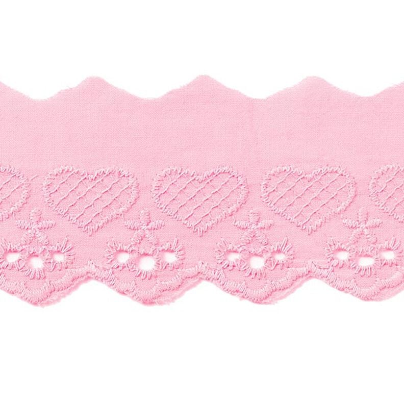 Festonkant hartje [50 mm] - roze,  image number 1