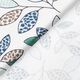 GOTS Katoenjersey Abstracte bladerranken – ecru/blauw,  thumbnail number 4