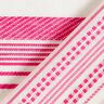Katoenen stof geborduurde strepen – ecru/pink,  thumbnail number 4