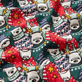 Sweatshirt geruwd IJsberen in truien Digitaal printen – donkergroen, 