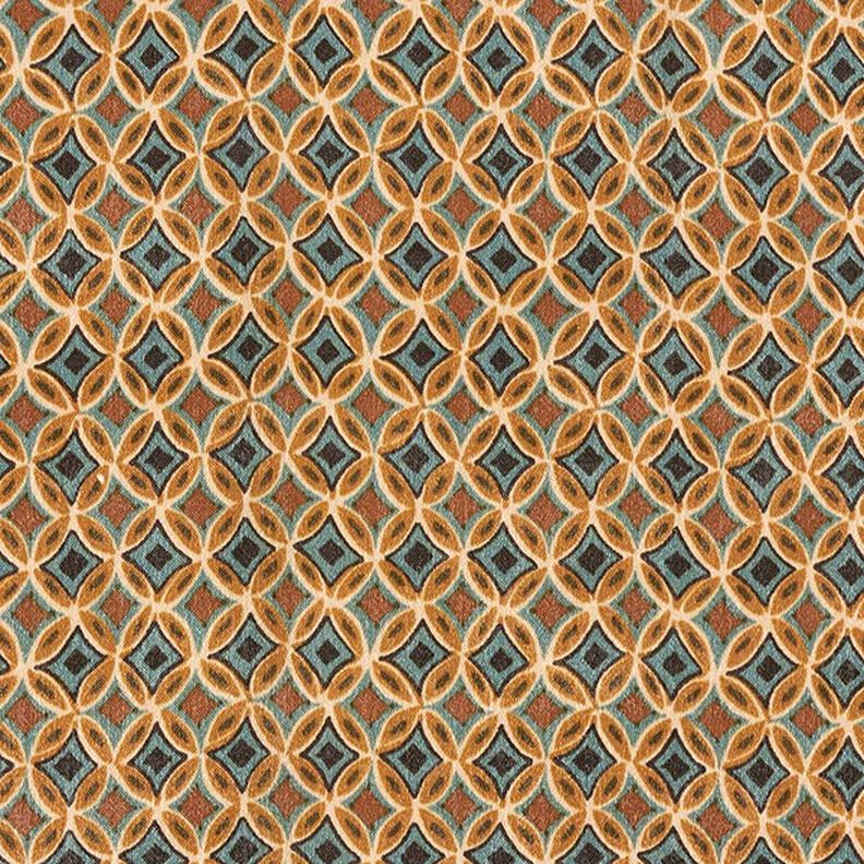 Satijn geometrisch retro patroon – karamel,  image number 1
