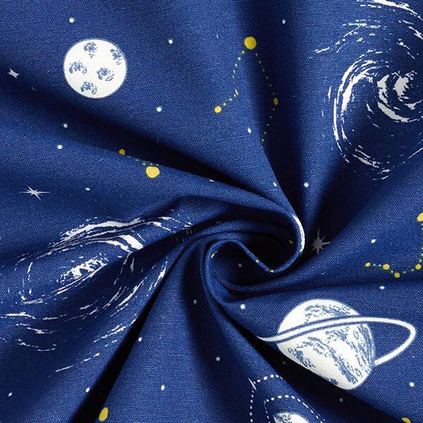 Decostof Canvas Planetarium Glow in the Dark – marineblauw, image number 3