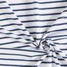 Katoenjersey smalle en brede strepen – wit/marineblauw,  thumbnail number 3