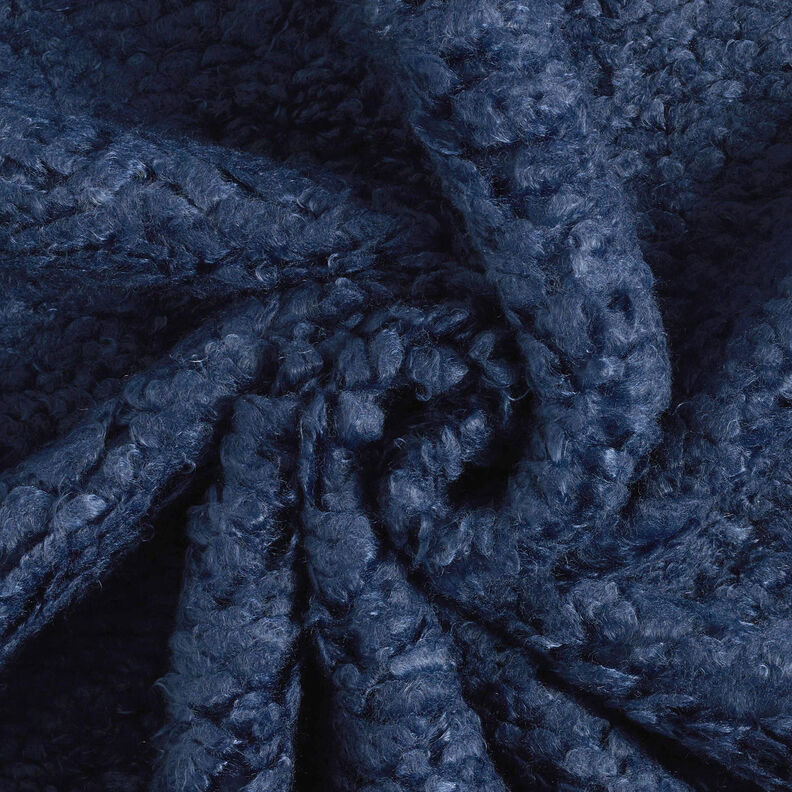 B-waren Imitatieleer met imitatiebont effen – zwart/marineblauw, image number 4