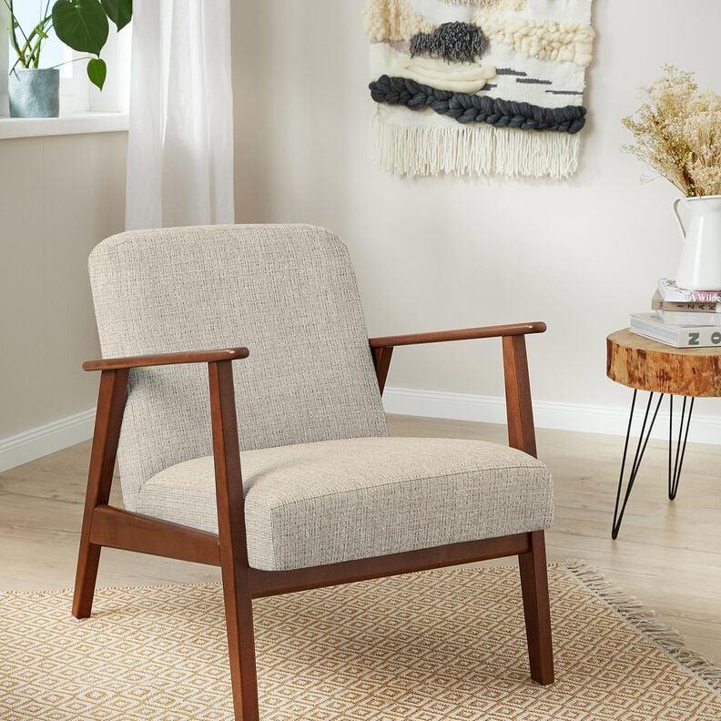 Bekledingsstof Chenille Effen – licht taupe,  image number 4