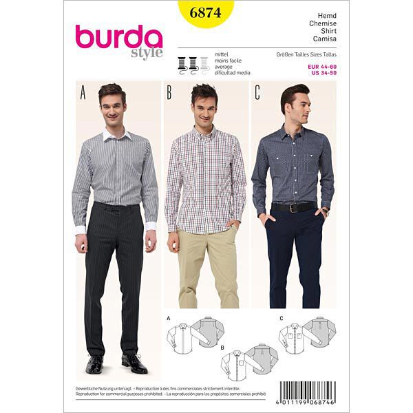 Herenoverhemd, Burda 6874, image number 1