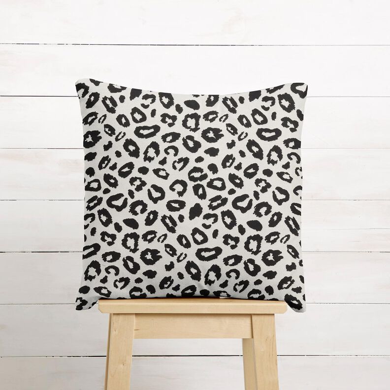 Decostof Jacquard Luipaard – ivoor/zwart,  image number 7