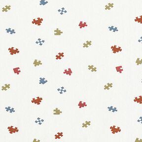 Katoenjersey Puzzelstukken – ecru, 