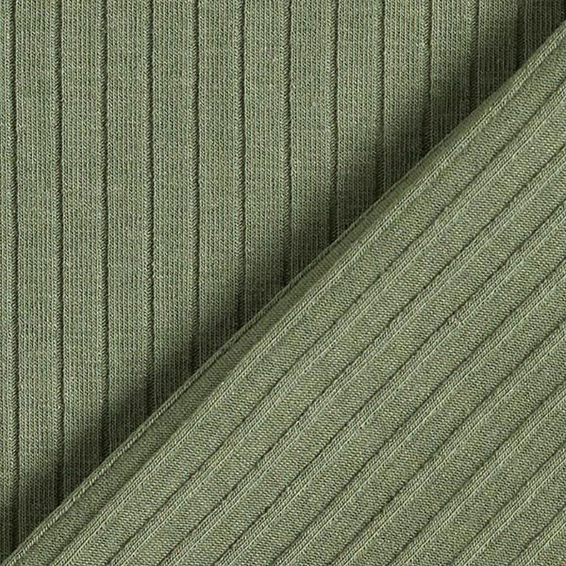 Ribjersey effen – olijf,  image number 5