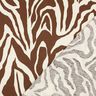 Viscose-linnen-mix Zebramotief – ecru/kastanjebruin,  thumbnail number 4