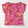 Viscosejersey Delicate bloemen – purper/vuurrood,  thumbnail number 5