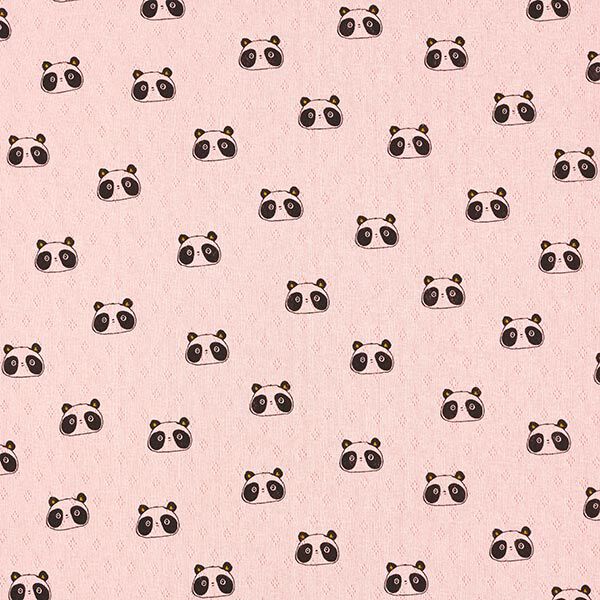 Fijngebreide jersey met gaatjesmotief Panda's | by Poppy – roze,  image number 1